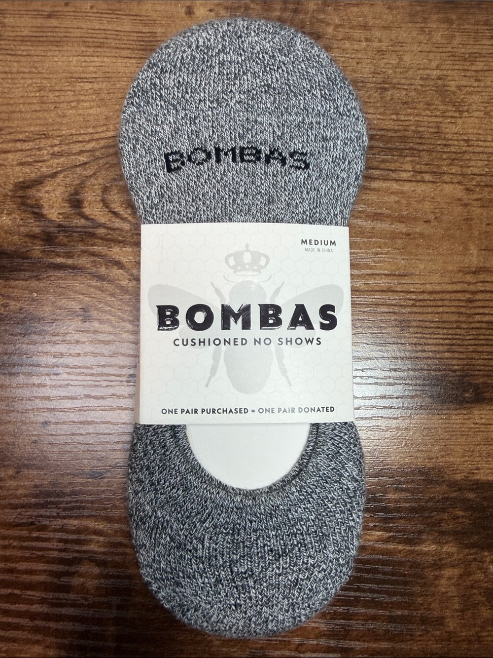 Bombas Cushioned No-Show Socks - Heather Gray